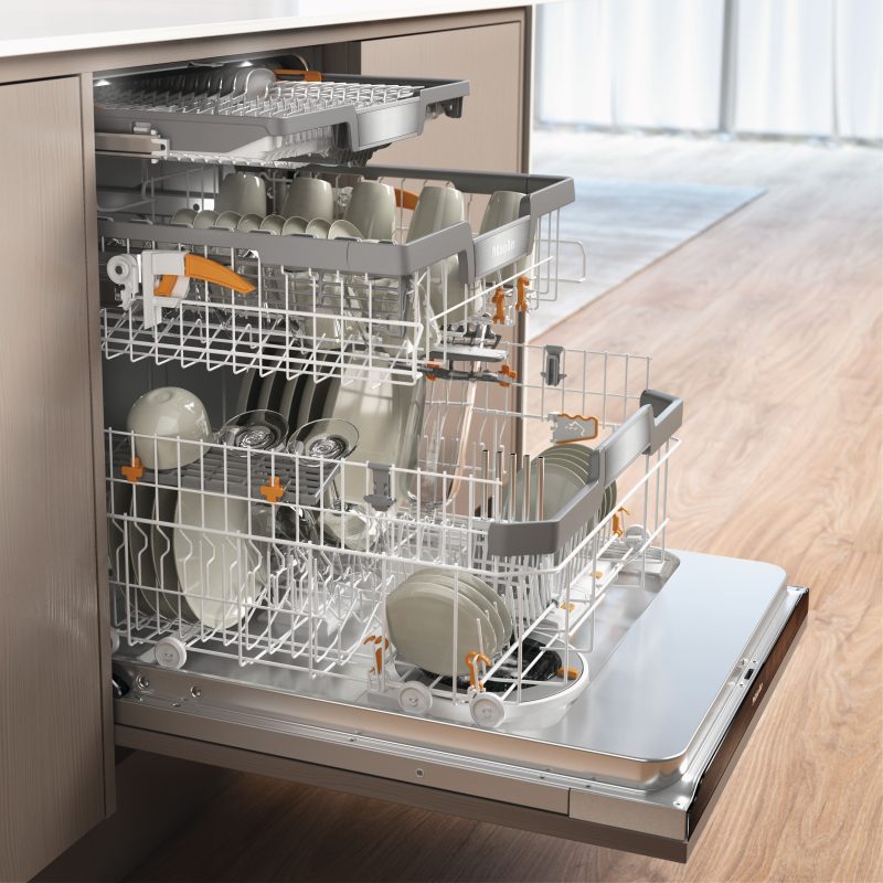 Miele - G 7980 SCVi AutoDos K2O CleanSteel/negru obsidian - 3