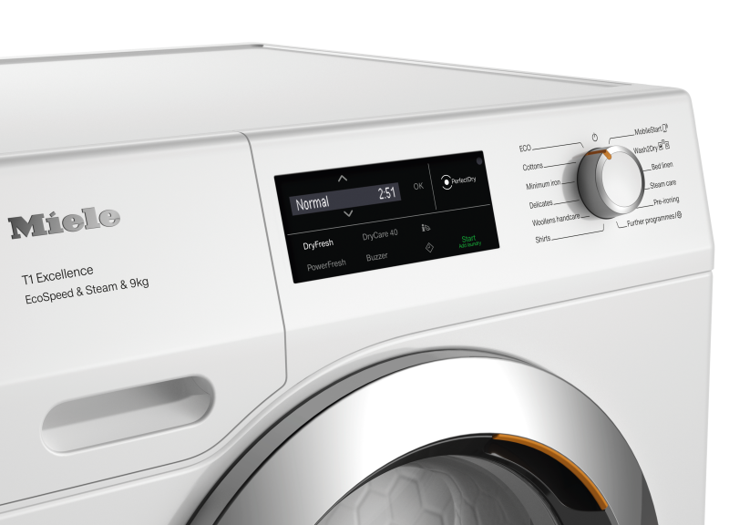 Miele - TEL695WP EcoSpeed&Steam&9kg Alb lotus – Uscătoare - 3