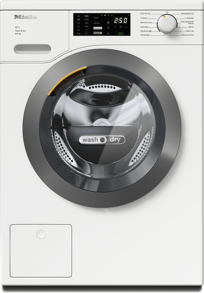 Miele - WTD160 WCS 8/5 kg Alb lotus – Mașini de spălat cu uscător - 1